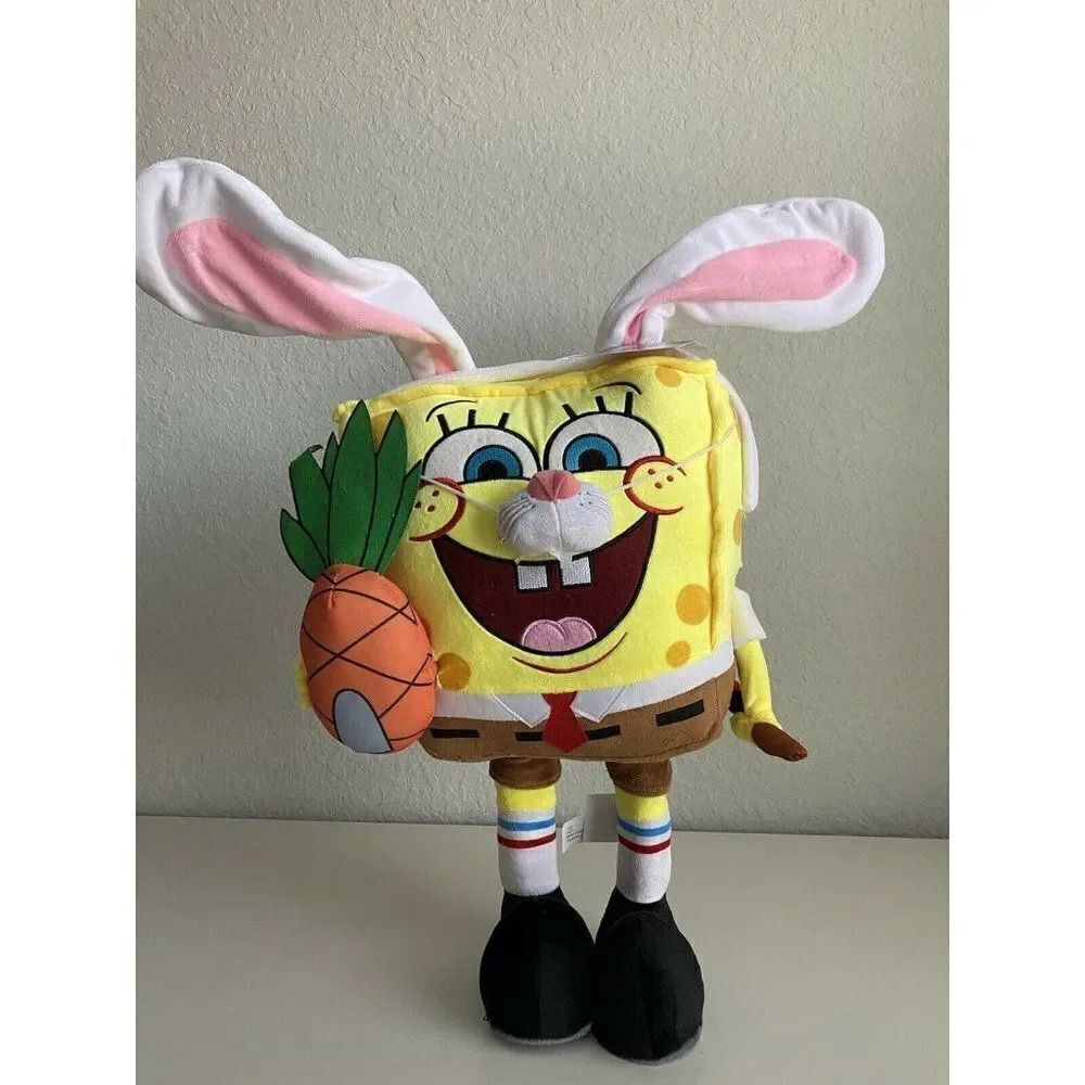 Spongebob Squarepants Easter Bunny Greeter Nickelodeon Plush Large 29” NWT